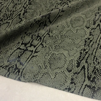 Na jar a na Jeseň Snakeskin Army Zelená Semiš Sexy Módne Textílie High-End Dizajnér Ručné Handričkou